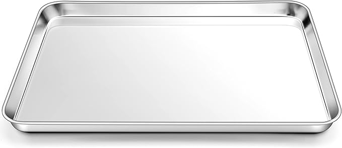 Homikit 1 Pack Baking Sheet, 20 x 14 Inches Stainless Steel Large Cookie Pan, Heavy Duty Metal Sheet Tray for Oven Baking Roasting Cooking, Rustproof & Nonstick, Dishwasher Safe