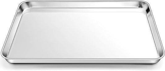 Homikit 1 Pack Baking Sheet, 20 x 14 Inches Stainless Steel Large Cookie Pan, Heavy Duty Metal Sheet Tray for Oven Baking Roasting Cooking, Rustproof & Nonstick, Dishwasher Safe