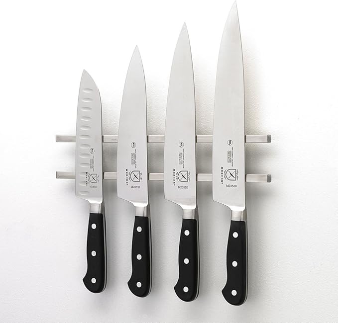 Mercer Culinary Magnetic Knife Bar, 12 Inch x 2.4 Inch x .9 Inch, Stainless Steel