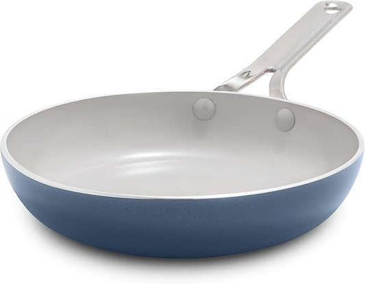 GreenPan Nova 8" Frying Pan Skillet, Oprah’s Favorite Things 2024, Ceramic Nonstick Cookware, PFAS Free, Toxin-Free, Induction Suitable, Dishwasher & Oven Safe, Durable, Easy Clean, Ocean Blue