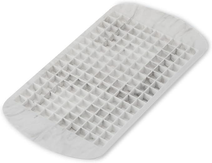Host Mini Ice Cube Tray, Makes 160 Cubes, Durable Silicone Trays, Perfect for Cocktails, Whiskey, Bourbon, Margarita, Mojito, Iced Coffee, Home Kitchen Essentials, Set of 1, Marble