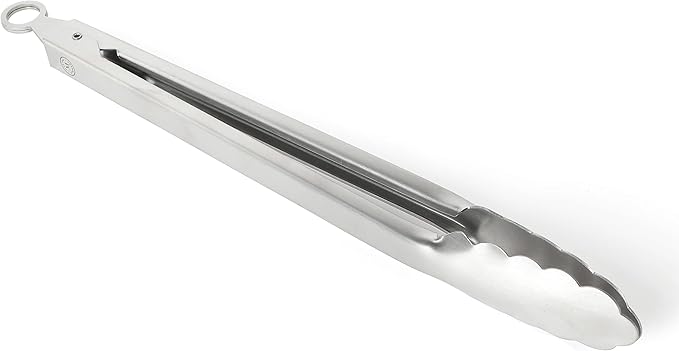 Martha Stewart Richburn 12-Inch Stainless Steel Kitchen Tongs – Durable, Heat-Resistant Cooking and Serving Tool