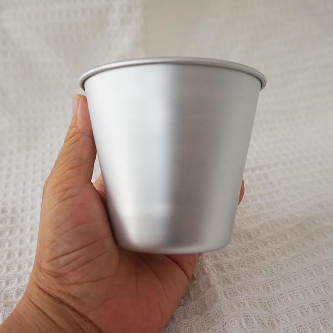 6 PCS Tart Pan Set, Aluminum Popover Pans, Individual Yorkshire Pudding Cup Molds, Deep Round Dish for Egg Tart, Muffin, Cupcake (3.58x 2.28x 3.15 Inch)