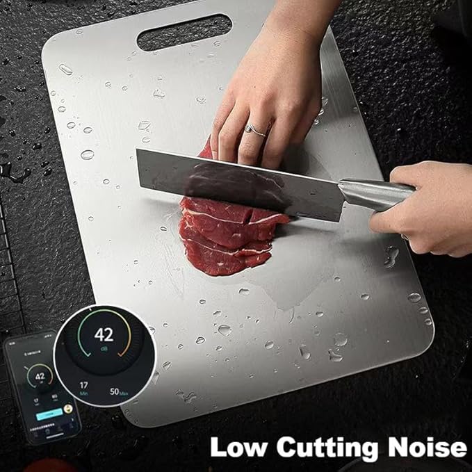 Katuchef Titanium Cutting Board 2025 New Upgrade Pure Titanium Cutting Boards for Kitchen Double Sided Cutting Boards Non Toxic,Hygiene Durable Chopping Board Suitable for Dishwasher Safe (3PC:S+M+L)