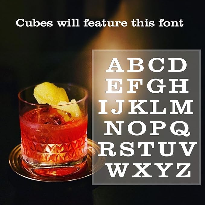 Letter Y Monogram Ice Cube Mold Custom Ice Cube Mold 2 Inch Big Initials Silicone Ice Cube Tray Gifts for DAD Gifts for Him