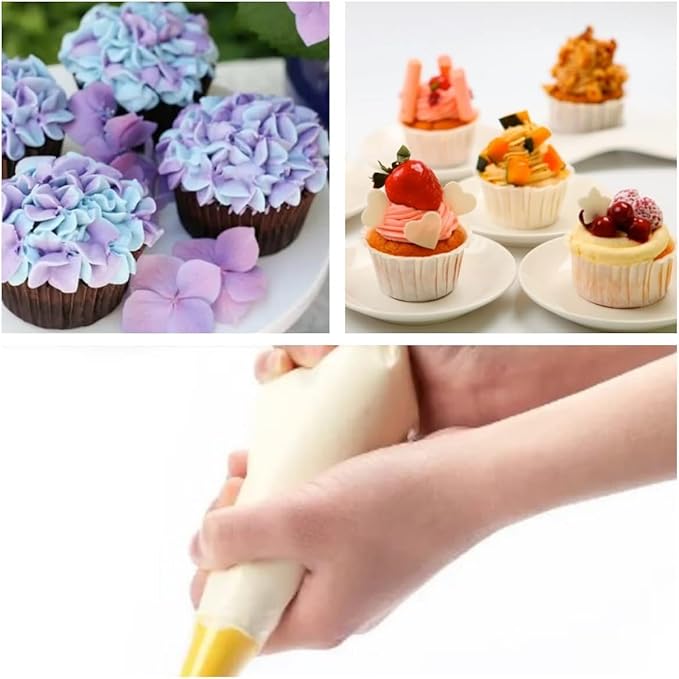 15 inch Pastry Piping Bags Disposable, AMBESTAR 200 Pcs Anti Burst Icing Bags for Frosting Decorating Cake Cupcake Cookie Decoration, Dessert Decorating & Pastry Bags, Practical Kitchen Tools