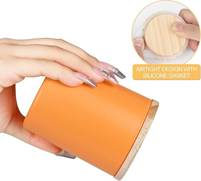 SHOWIN Thick Candle Jars for Making Candles 16 Pcs, 7 OZ Empty Jars with Wood Lids for Candle Making, Sample Container, Fall