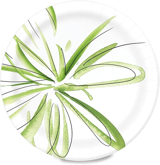 Amazon Basics Everyday Paper Plates, 8.62 Inch, Disposable, 600 Count (300 pack of 2)