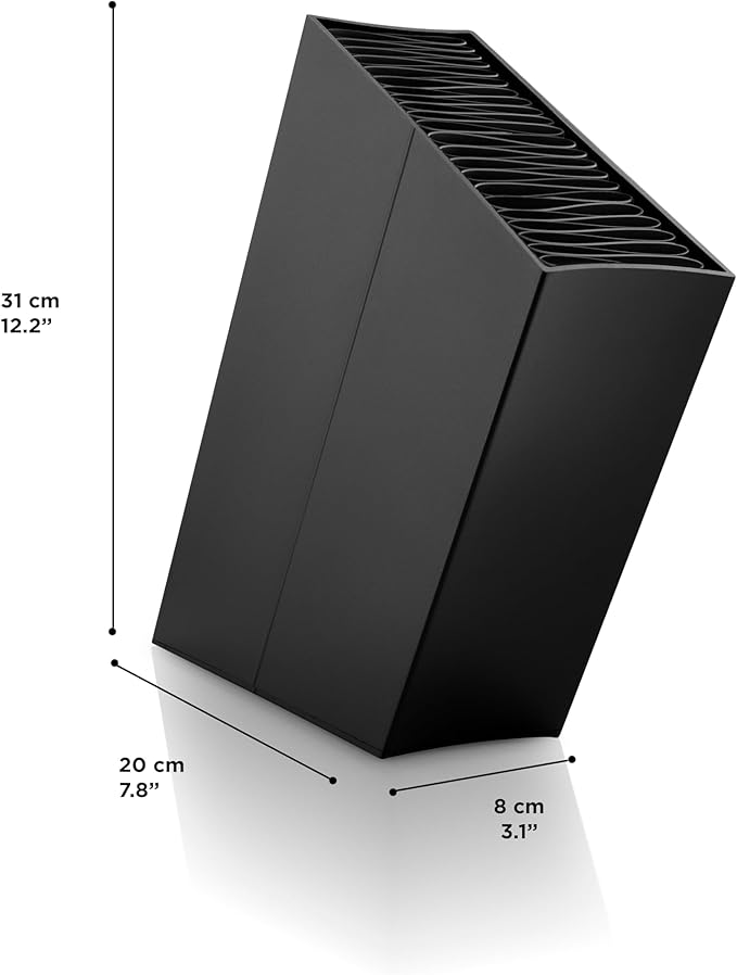 EVA SOLO | Angled Aluminum Knife Stand | Holds up to 20 knives (Sold Separatly) | Easy to Clean | Danish Design, Functionality & Quality | Black