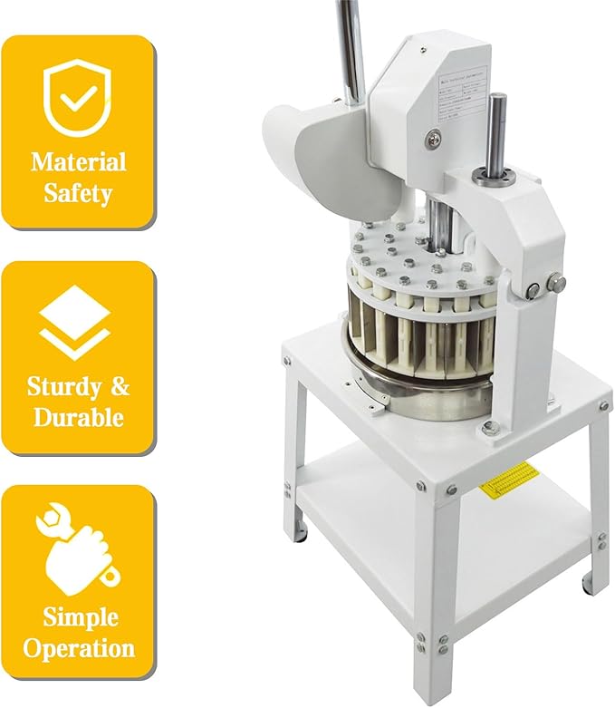 TECHTONGDA Commercial Dough Divider Rounder Machine Manual 24PCS Dough Cutter Hand Press Bread Bakery Dough Dividing Machine