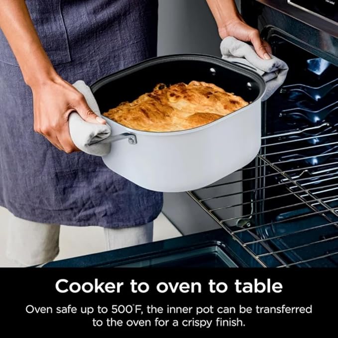 Multi-Cooker Ninja Foodi MC1100, Everyday Possible Cooker 6.5-Qt, 6-in-1 with Slow Cook, Slow Cooker, Sear/Sauté, Rice & Pasta Functions,Compact Design,Replaces 10 Kitchen Appliances,Easy Cleanup
