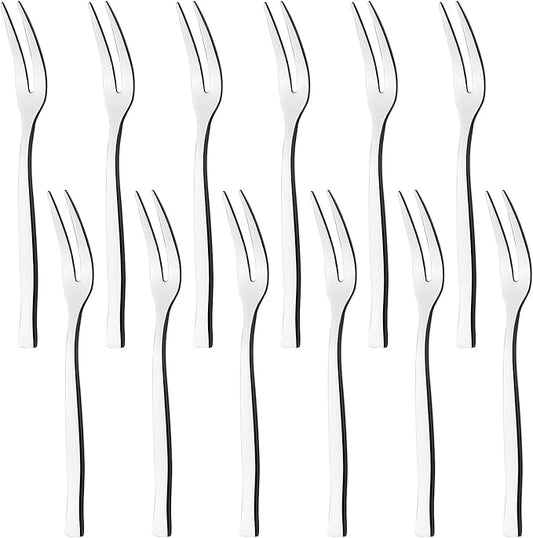 Tasting Cocktail Forks, 12-Piece Stainless Steel Fruit Forks, F