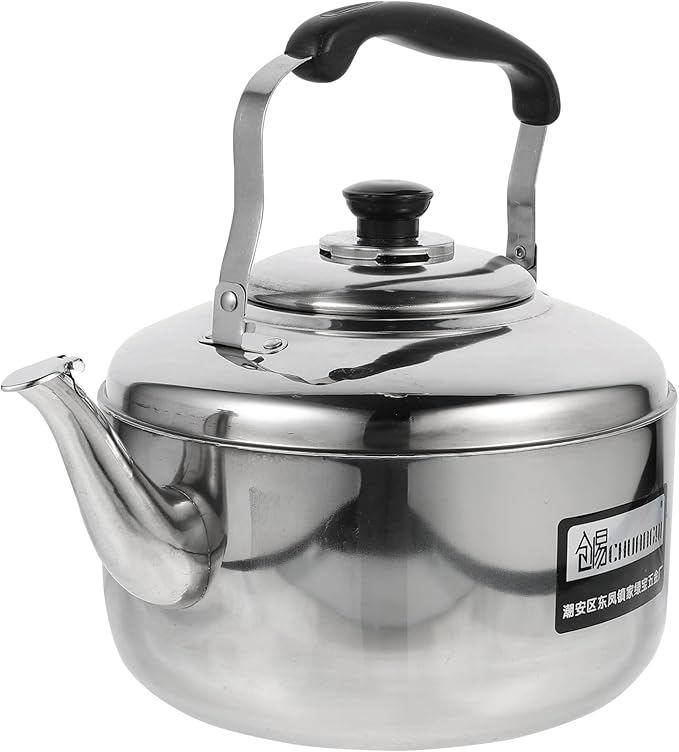Large Capacity Stainless Steel Sounding Kettle for Induction Cooker with Comfortable Anti-scald Handle for Home Use and Quick Heating