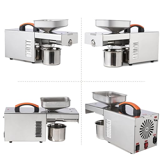 900W Oil Press Machine, Automatic Cold& Hot Electric Oil Press Extractor, 340 Food Stainless Steel,Ideal for Pressing Peanut, Sesame Seeds, Walnut, Almond, Pumpkin, Rapeseed