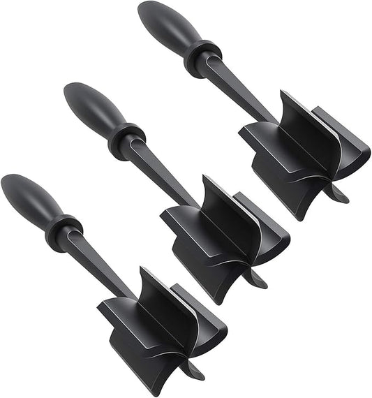 3Pcs Meat Chopper 5 Curved Blades Ground Beef Masher Hamburger Chopper with Nonslip Handle