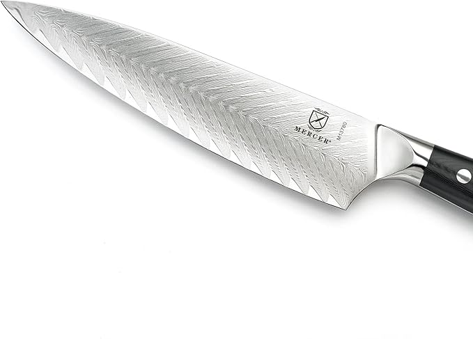 Mercer Culinary M13780 Premium Grade Super Steel, 8-Inch Chef's Knife w/Leaf Pattern Blade, G10 Handle