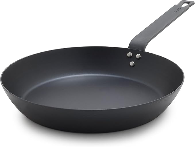 GreenPan x Bobby Flay 12" Carbon Steel Frying Pan Skillet, Pre-Seasoned Ready to Use, Nontoxic, PFAS-Free, Induction Compatible, High Heat & Oven Safe Durable Cookware, Cast Iron Alternative