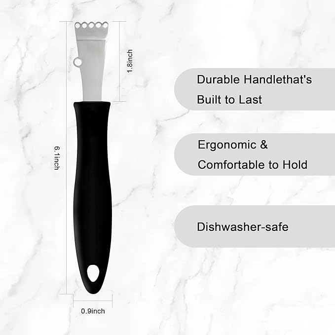Channel Knife Lemon Peeler Zester-Garnish for Cocktail Mixers- Triangular, V-Shaped Stainless Steel Professional Grade Bar Tool-Fruit Peeler Zester (Peeler B)