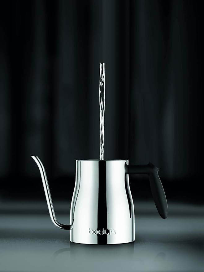 Bodum Bistro Gooseneck Stovetop Water Kettle, Chrome, 34 Ounce