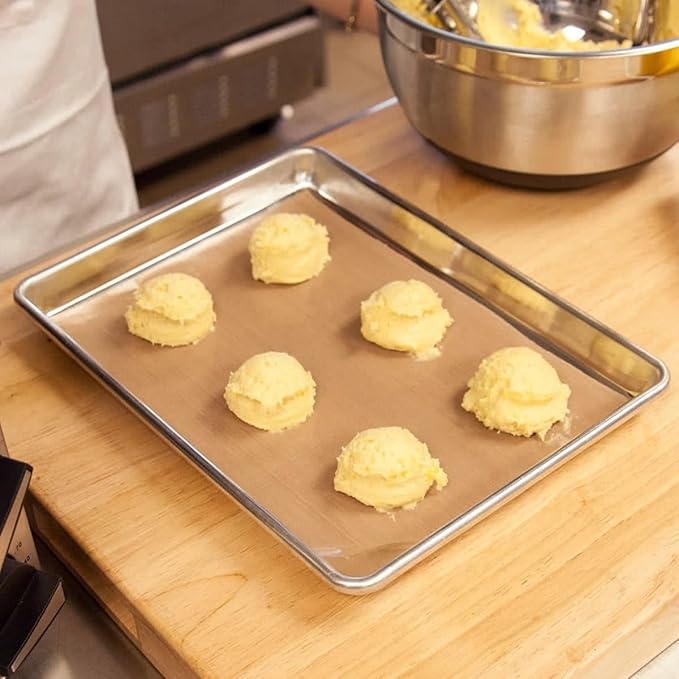 Baking Sheet Set of 4, Yododo Stainless Steel Baking Pan Tray Cookie Sheet, Non Toxic & Healthy, Mirror Finish & Rust Free, Easy Clean & Dishwasher Safe (16inch 12inch 10inch 9inch)