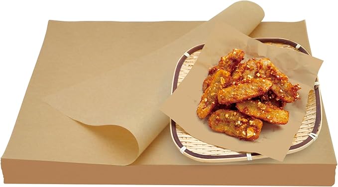 300 PCS Parchment Paper Sheets 8.66x8.66 Inch, Unbleached Parchment Paper for Baking, Non-Stick Precut Parchment Sheets for Baking Grilling Frying Steaming
