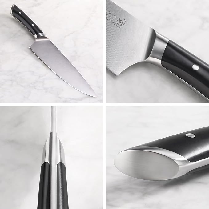 Cangshan HELENA Series German Steel Forged, HUA Knife Block Set (6-Piece, Black)