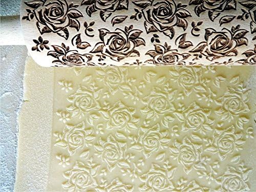 Rolling pin BLOSSOMS WALTZ. Wooden embossing rolling pin with Oriental flowers. Embossed cookies. Pottery. Birthday gift. Gift for mother