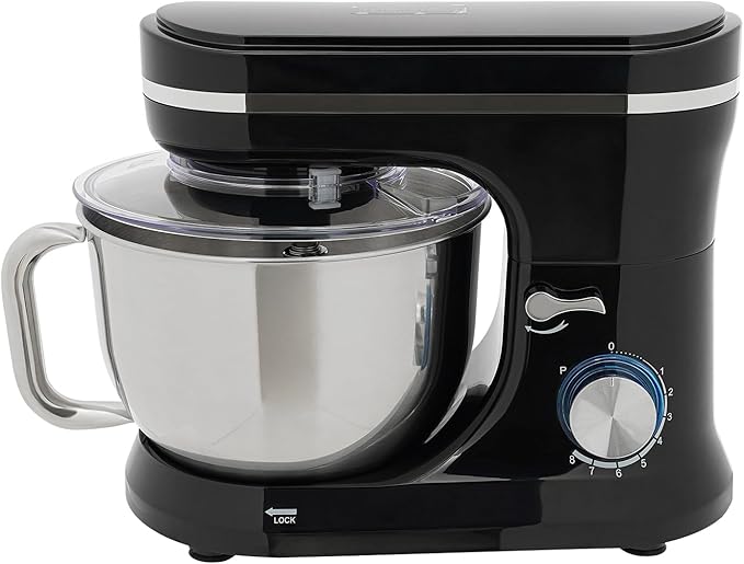 Stand Mixer, 380W 8+1 Speed Multifunctional Kitchen Mixer with 1.19gal Stainless Steel Bowl Tilt-Head Meat Grinder Electric Food Mixer with Beater, Dough Hook and Whisk Black for Most Home Cooks