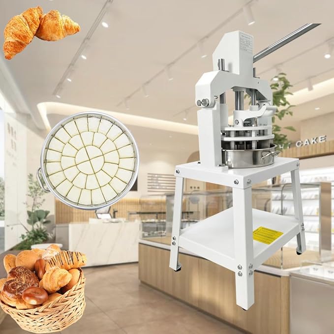 Manual Dough Divider 24pcs, Commercial Dough Dividing Cutting Machine, Stainless Steel Dough Cutter for Bakery, Pizzeria