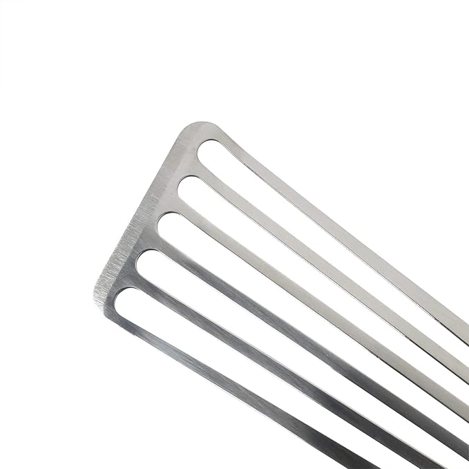 Fish Spatula, 2 Pack Stainless Steel Metal Spatula, Slotted Spatulas for Cooking, Flipping, Turning, Frying and Grilling