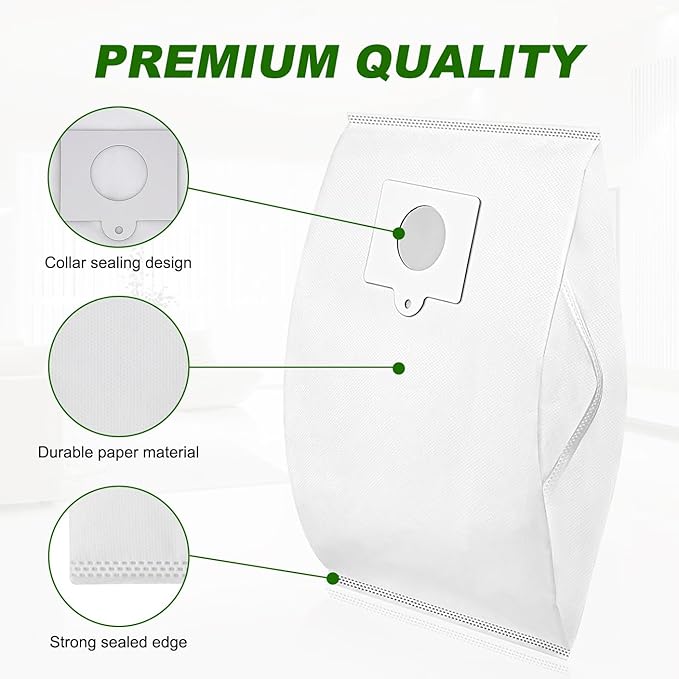 53292 Vacuum Bags for Kenmore 53292 Canister Vacuum 81214, 81414, 81714, 21814, BC2005, BC3005, 81615, BC7005, 200/400/600/700/800 Series Type Q/C HEPA Vacuum Bags, 6 Pack
