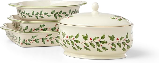 Lenox 863646 Holiday Covered Dish, Christmas Theme