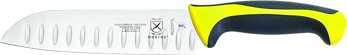 Mercer Culinary Millennia Colors 5-Piece Magnetic Board Set with Yellow Handles, Rubberwood