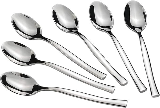 Idomy 12-Piece Stainless Steel Teaspoons, 5.9 Inches