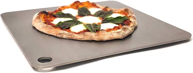 ThermiChef 16" by 16" Pizza Steel (3/16" Standard Thickness) - Multipurpose Cooking Steel for Ovens & Grills - Made in the USA