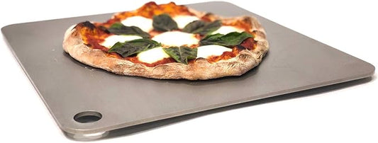 ThermiChef 16" by 16" Pizza Steel (3/16" Standard Thickness) - Multipurpose Cooking Steel for Ovens & Grills - Made in the USA