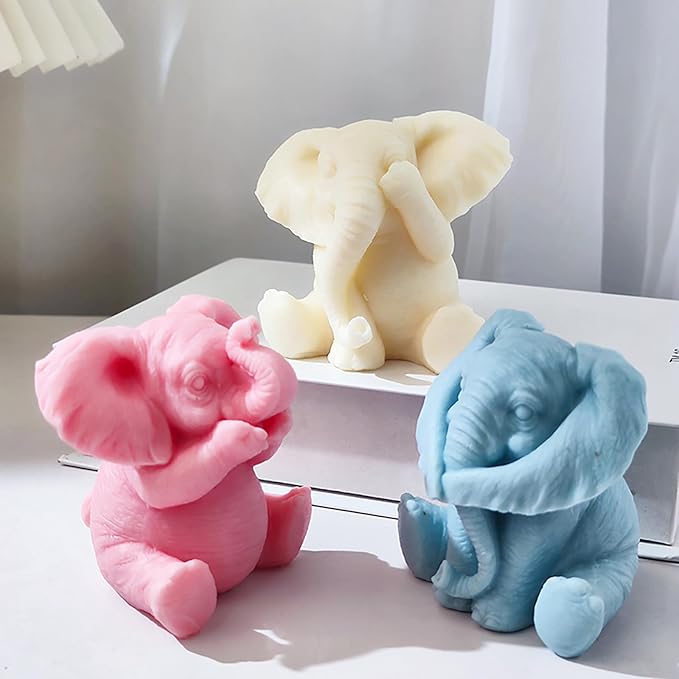Hold Hand Elephant Resin Mold - 3D Silicone Mold for Candle Making & Jewelry Casting