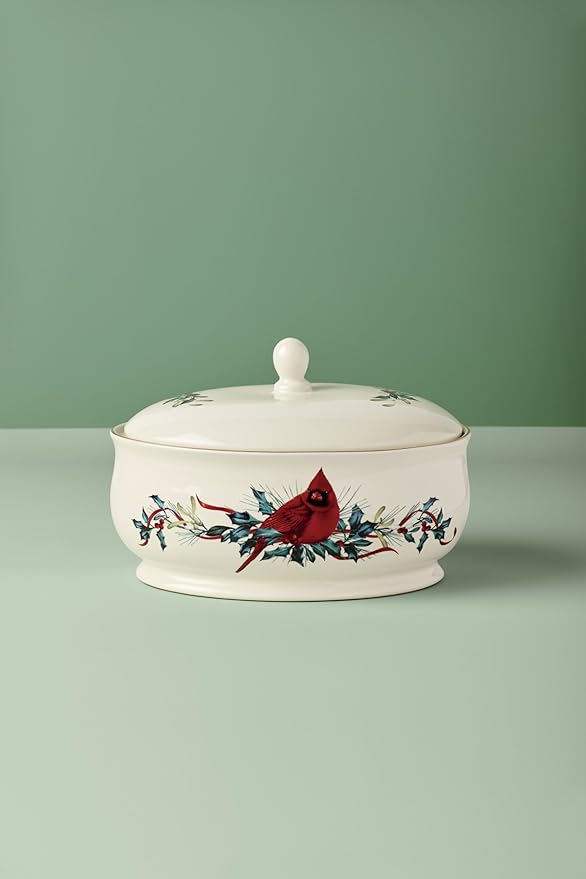 Lenox 870601 Winter Greetings Covered Dish, Christmas & Holiday Hosting
