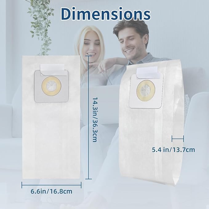 15 Pack Style 7 Vacuum Cleaner Bags Replacement for Bissell PowerForce Upright Vacuums 1739 3522 3525 3545 3550 3554 6592 Series, Replace Part # 32120