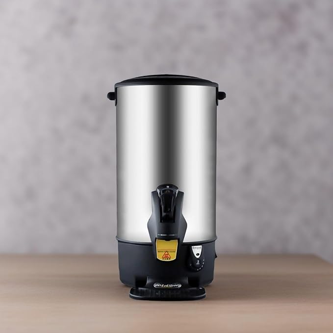 Commercial Electric Kettle Warmer Stainless Steel Hot Water Dispenser Hot Water Boiler And Warmer with Faucet Quick-Temp or Boil for Tea Coffee 1500W 6 Liter Capacity