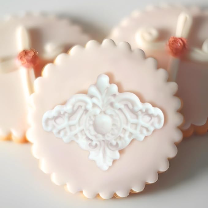 Art Molds for Polyclay Air Dry Clay Plaster Epoxy Resin Fondant Cake Decor Baroque Scrolls