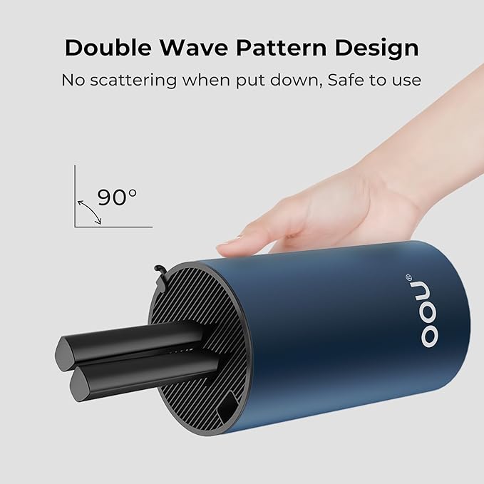 OOU Universal Knife Block Holder - Round Kitchen Knife Storage Unique Slot Design to Protect Blades, Space Saver Knife Organizer Detachable for Easy Cleaning, Blue