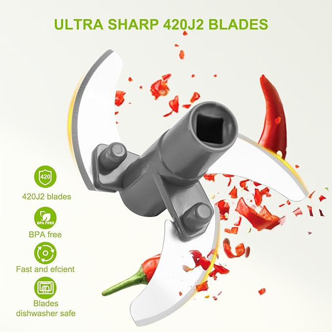 Manual Food Processor Vegetable Chopper, Portable Hand Pull String Garlic Mincer Onion Cutter for Veggies, Ginger, Fruits, Nuts, Herbs, etc.,500ml