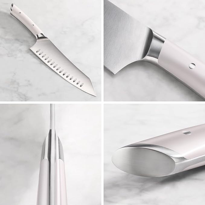 Cangshan HELENA Series German Steel Forged BBQ Knife Set (White, 8-Piece In-Drawer Set)