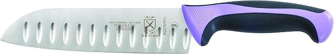 Mercer Culinary Millennia Colors 5-Piece Magnetic Board Set with Purple Handles, Bamboo