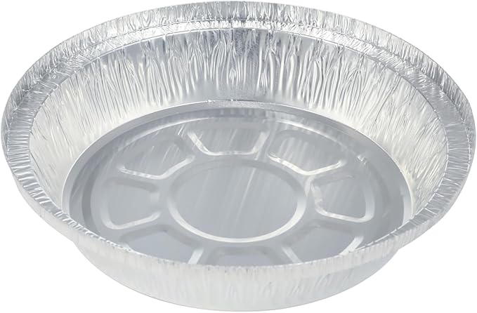 7 Inch Round Aluminum Pans with Lids (60 Pack) Disposable Foil Pan with Clear Dome Top, Aluminum Tin for Roasting Baking Cooking