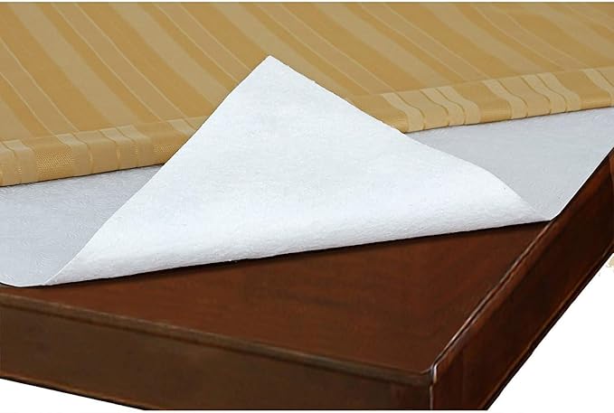 Home Bargains Plus Quilted Heavy Duty Table Pad Protector with Flannel Backing, Cut to Fit, Heat Resistant, Wipe Clean, Protects Table from Spills and Scratches, White, 52” x 168” Rectangle