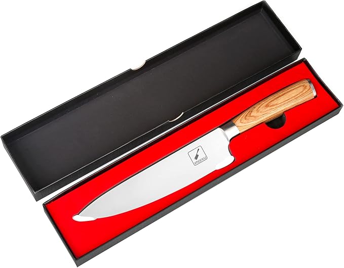 imarku Chef Knife - Pro Kitchen Knife 8 Inch Chef's Knives Japanese SUS440A Stainless Steel Sharp Paring Knife with Ergonomic Handle, Golden handle, Christmas and Thanksgiving Gifts for Men and Women
