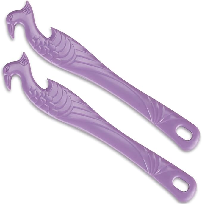 Oven Rack Push Pull Tool 2-Pack (11 Inch) - Longer Handle Suitable for Toaster Oven, air Fryer, Toaster (violet)