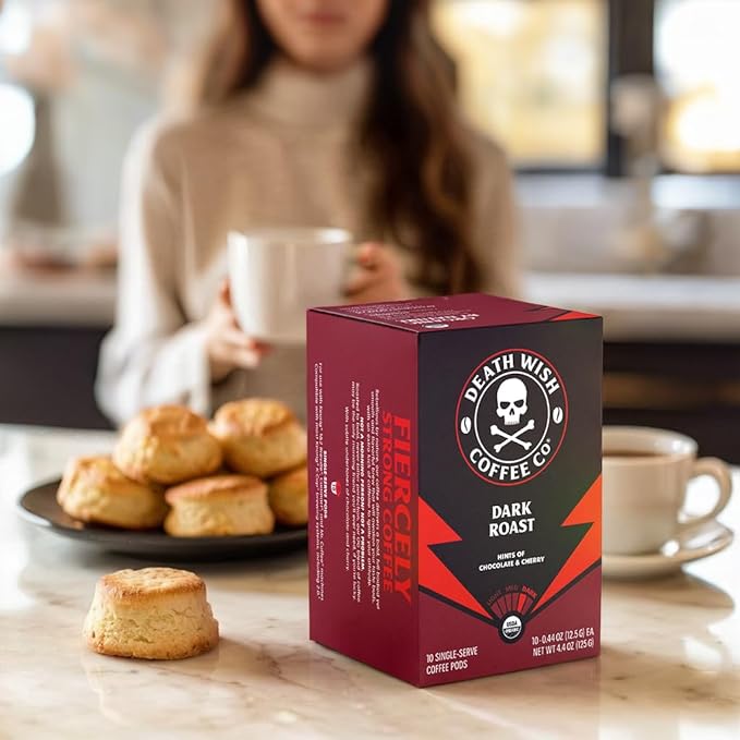 Death Wish Coffee, Single Serve Coffee - 10 Each of Medium, Dark, and Espresso Roast - Mixed Roast Variety Pack